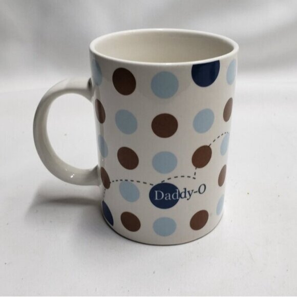 Vintage Starbucks Daddy O Gone Fishing Mug Polka Dots 16 Ounce 2004 - Picture 2 of 11